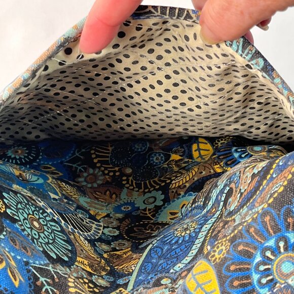 Malirona Canvas Floral Handbag Multi Pockets Women's High Quality Tote Blue - Picture 10 of 16